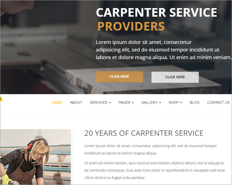 carpenter wp theme