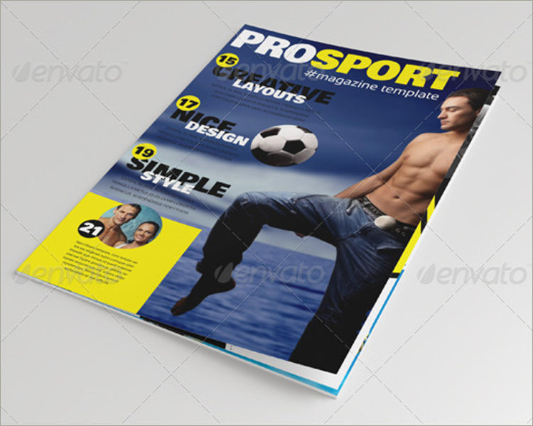 custamizable sports magazine template
