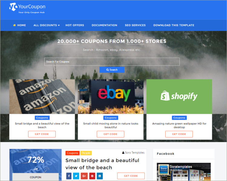 e commerce blogger template