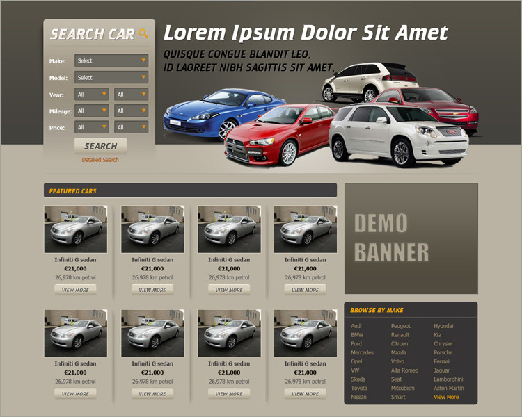 free Car Dealer Website Template