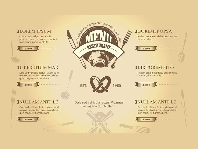 menu brochure design 2