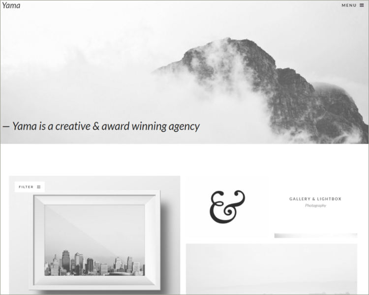 minimal WP portfolio theme