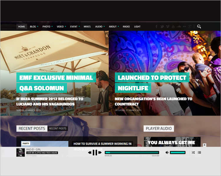 music Magazine WordPress Template