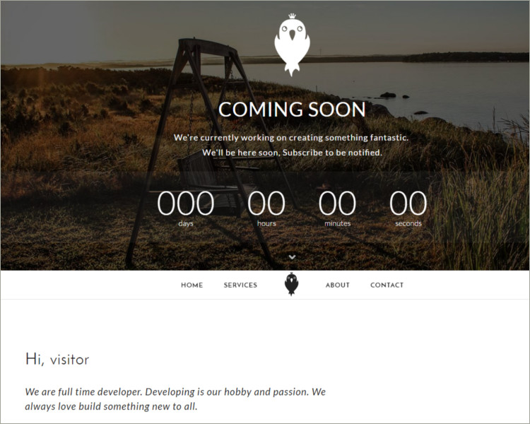 social media website coming soon page