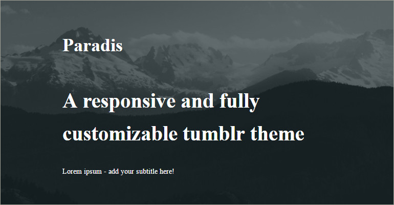 Dark Tumblr Themes