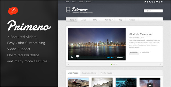 Agency Video WordPress Template