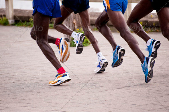 Athletic Marathon Jogging Stock Picture