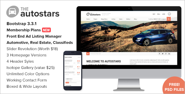 Automotive Listings Car WordPress Theme