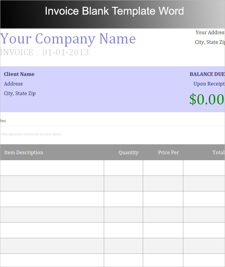 Business Invoice Template PDF Format