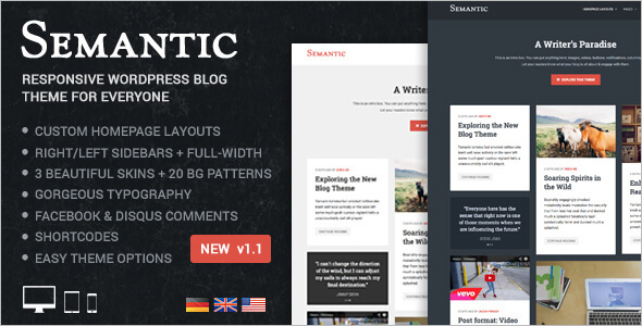 Clean Blog Author WordPress Template