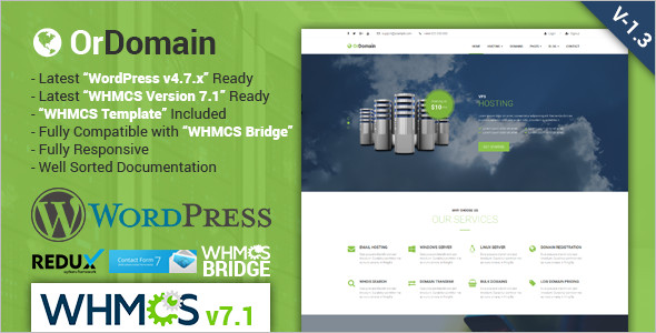 Cloud Hosting WordPress Template