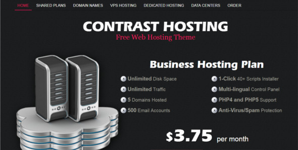 Contrast Hosting WordPress Template