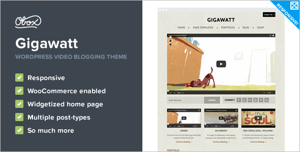 Creative Video WordPress Template