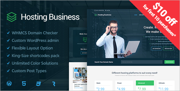 Download Hosting WordPress Template