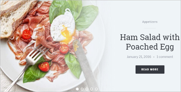 Food Based Blog WordPress Template