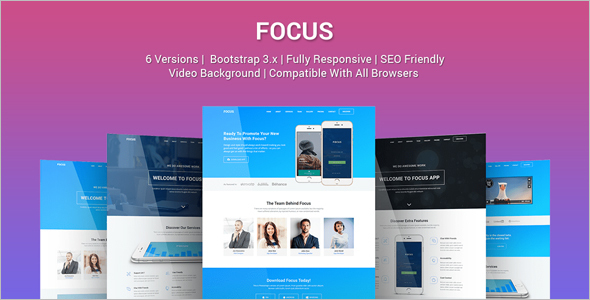 Full-Screen Marketing Landing Page Template