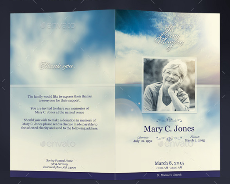 Funeral Program InDesign Template