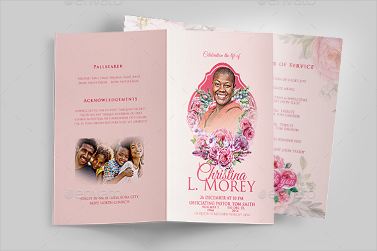 Funeral Program PSD Template
