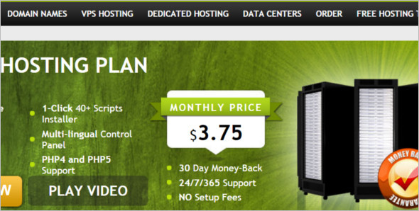 Hosting Plan WordPress template