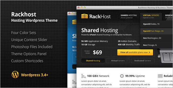 Internet Hosting WordPress Template