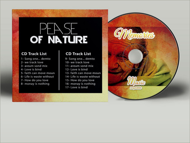 Memory CD Cover Psd Template