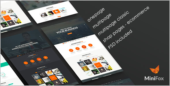 Multipage HTML Grid Layout Template