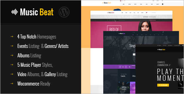 MusicBeat WordPress Template