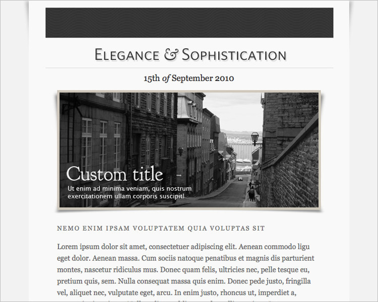 Newsletters HTML Email Template