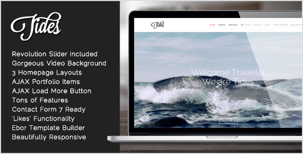 One Page Video WordPress Template