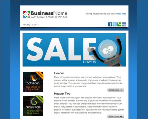 34+ Awesome HTML Email Website Template & Themes|Free & Premium