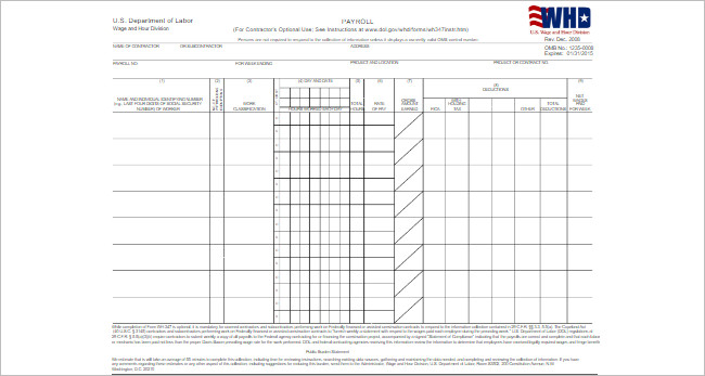 Payroll Templates Spreadsheet Template