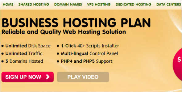 Sample Hosting WordPress Template