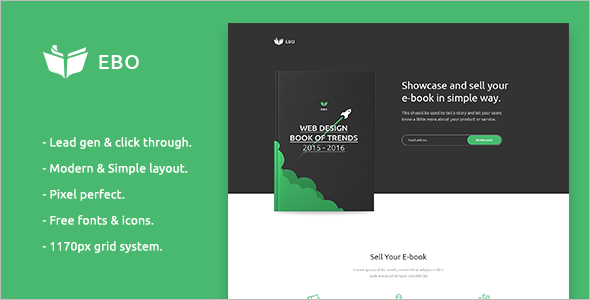 Simple Ebook Landing Page Template