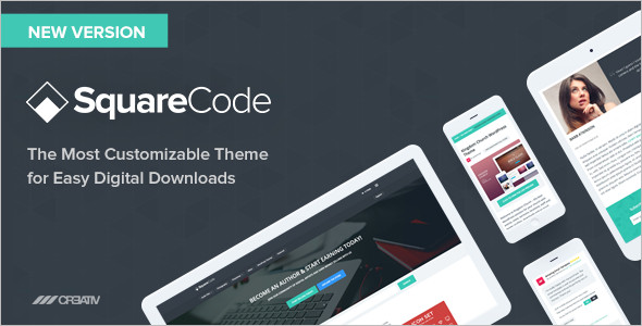 Square Download WordPress Template
