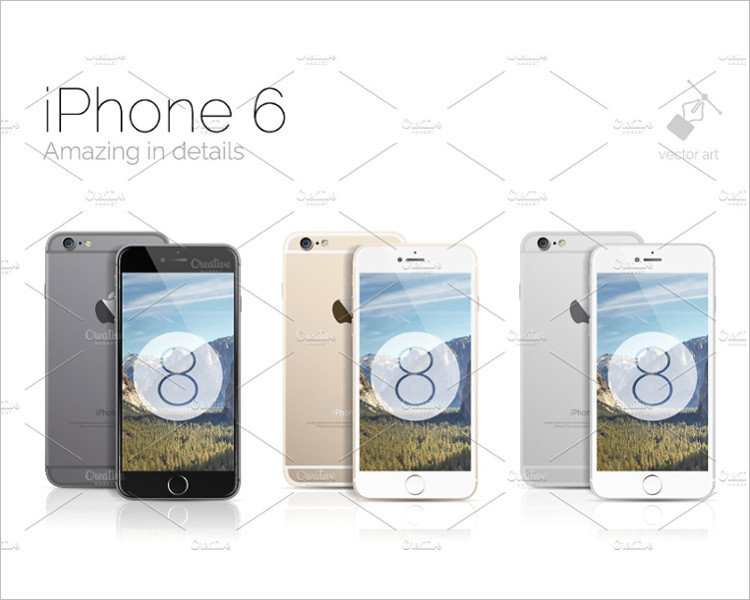 Vector iPhone 6s Plus Phone Mockup