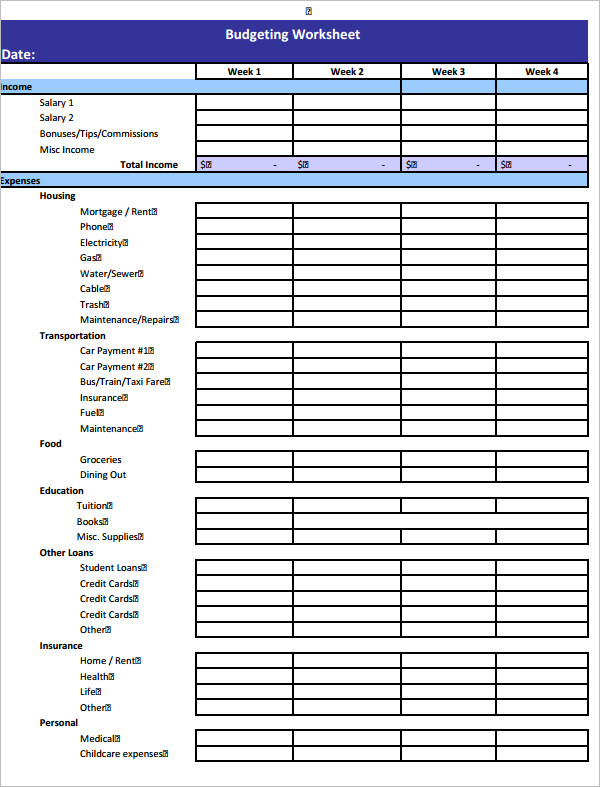 53 Budget Planner Templates Free Word PDF Excel Formats