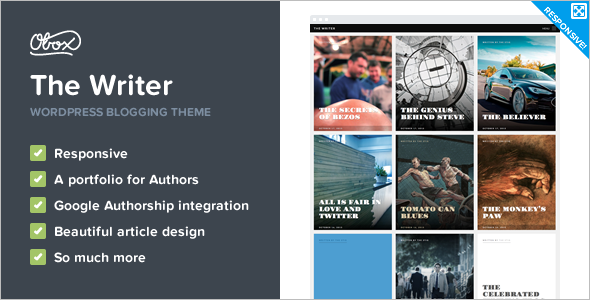 Writer Portfolio WordPress Template