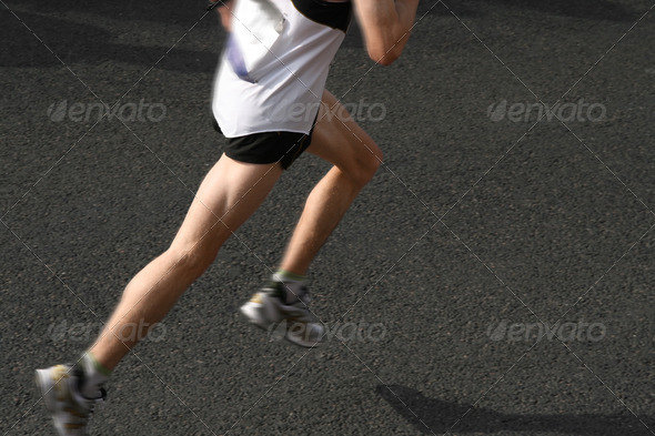 athlete running a marathon