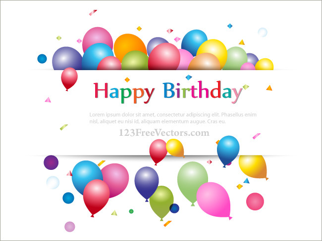 birthday background vector