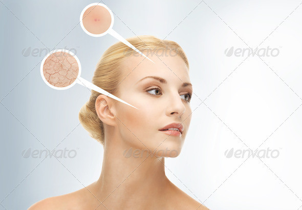 bright closeup portrait picture of beautiful woman image