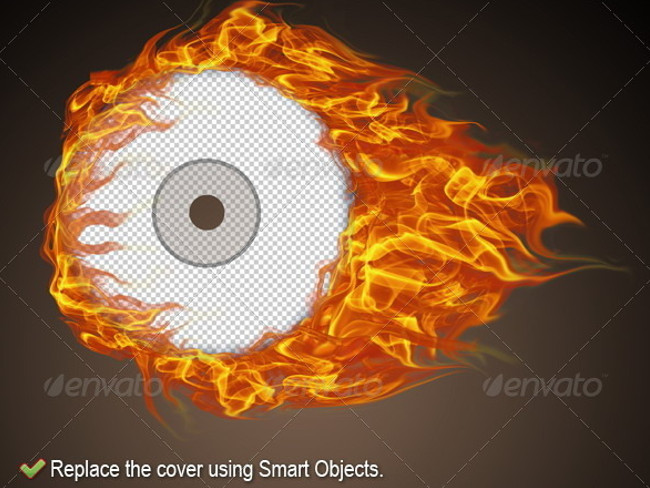 cd cover smart object mockup