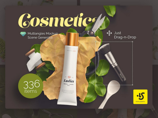 cosmetic branding mockup