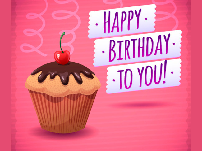 cup cake birthday wall paper