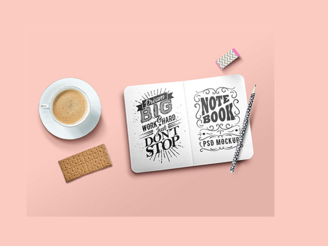free psd sketch book mockup