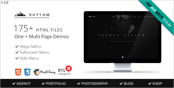full screen site template