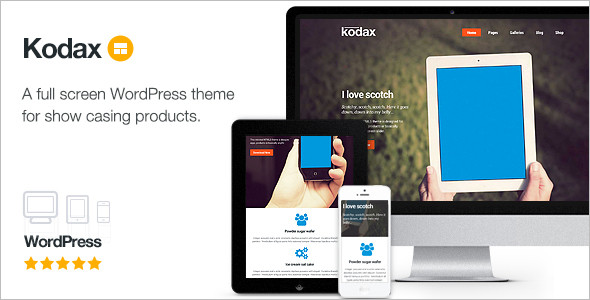 full screen wordpress template