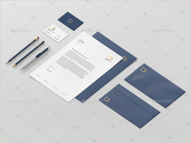 pencil and stationary mockup