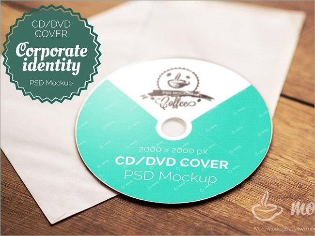 photorealistic cd cover mockup