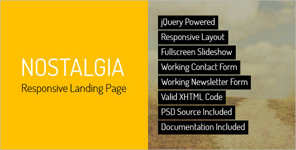responsive landing page theme