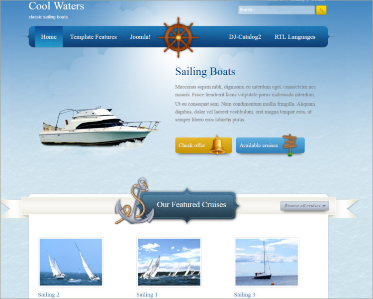responsive water joomla theme